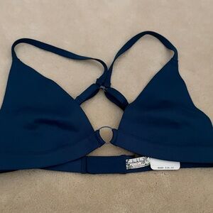Free People Navy Triangle Bralette